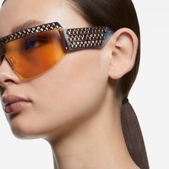 Brand new SWAROVSKI Crystal-Embellished Shield Sunglasses - Picture 7 of 7